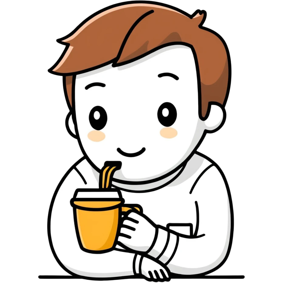 Person drinking coffee emoji