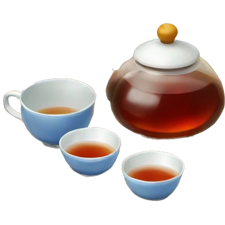 chinese tray with tea emoji
