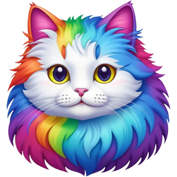 Rainbow cat emoji