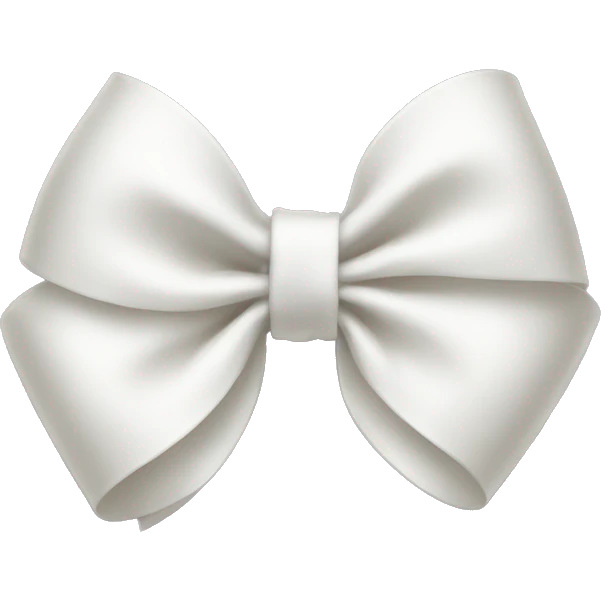 A cute white bow emoji