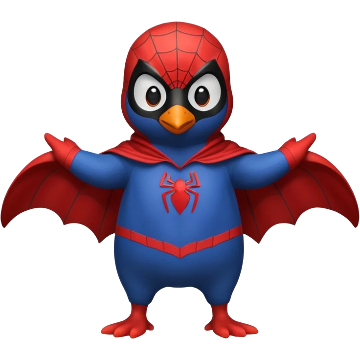 Penguin spiderman emoji