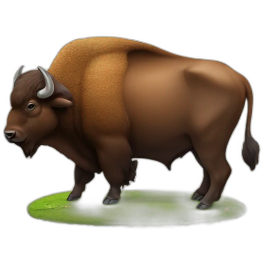 Buffalo on a bear emoji