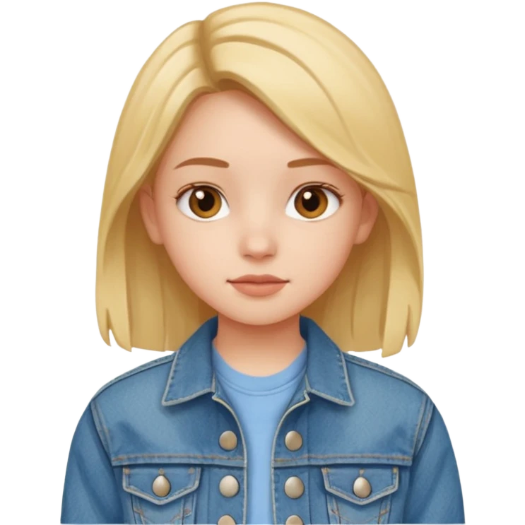 Tête jolie femme ado Real  emoji