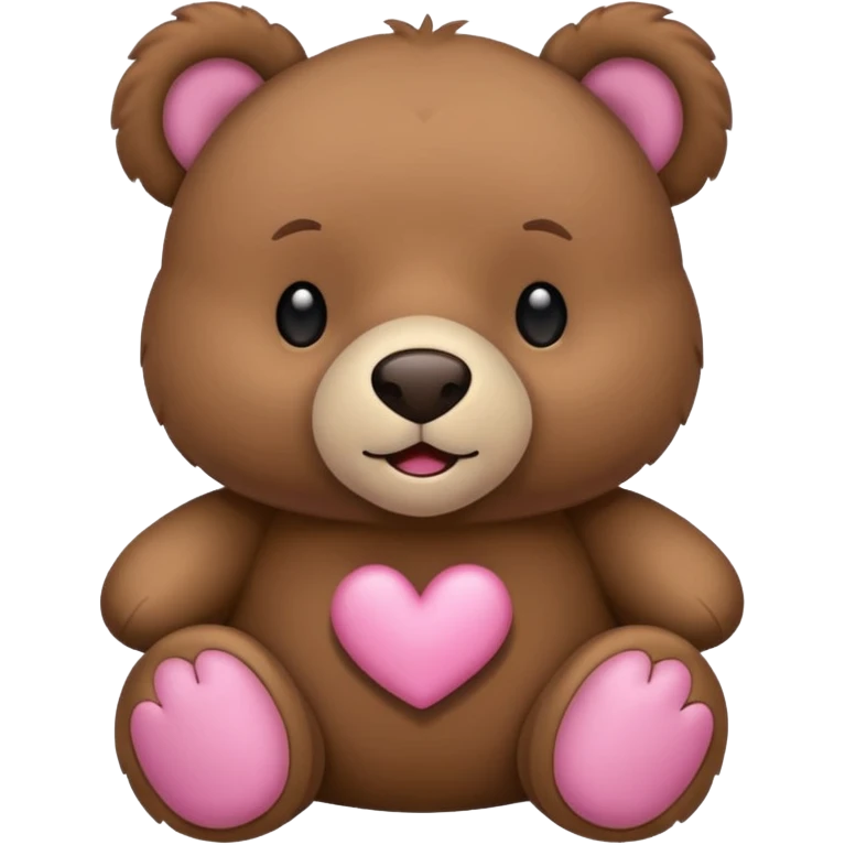 Urso de lacinho rosa emoji