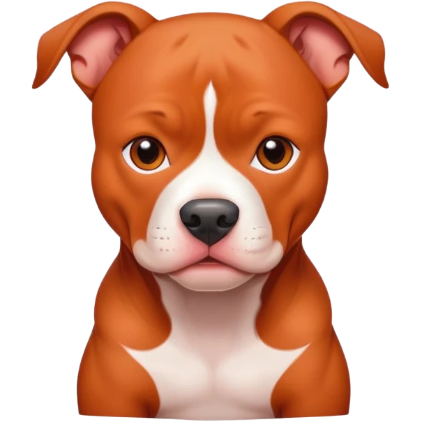 Cute Red pitbull emoji