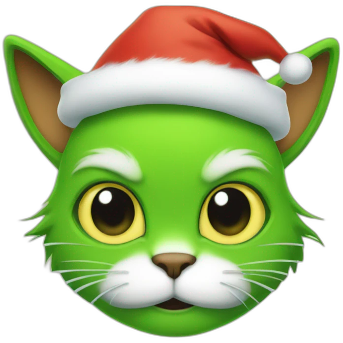 Cat grinch emoji