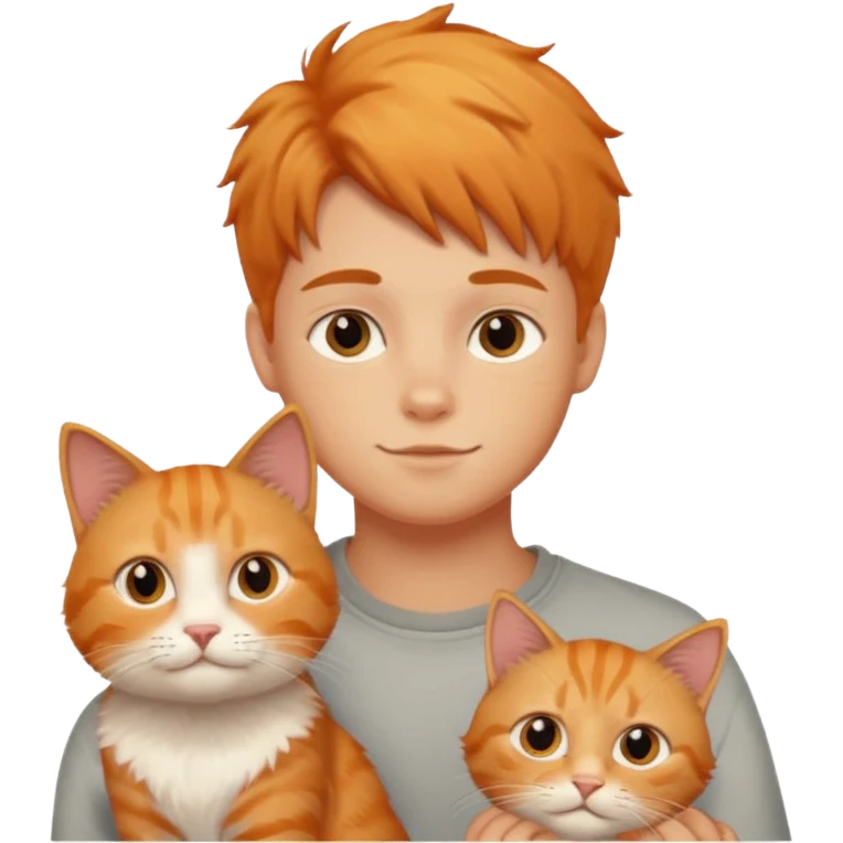 cat next to boy emoji