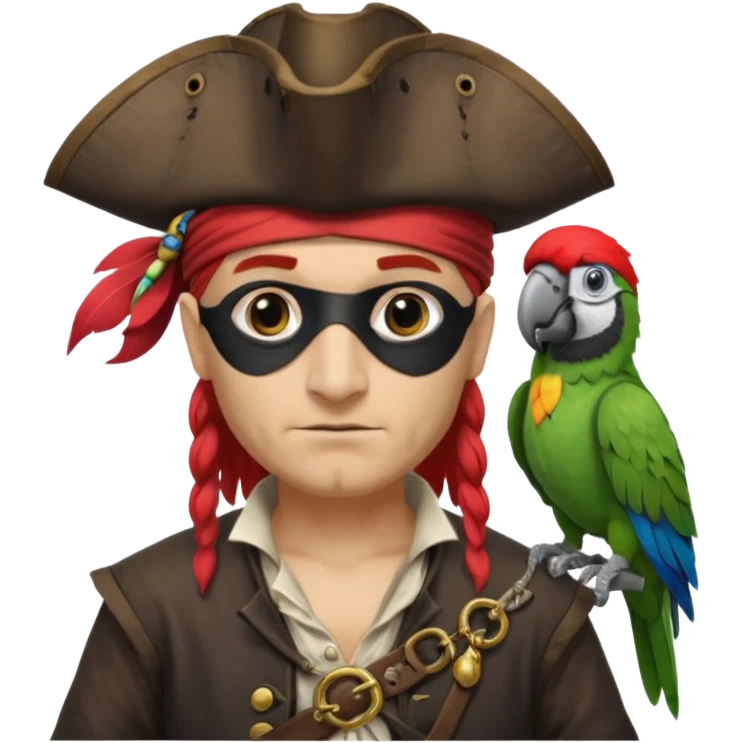 pirate and parrot emoji