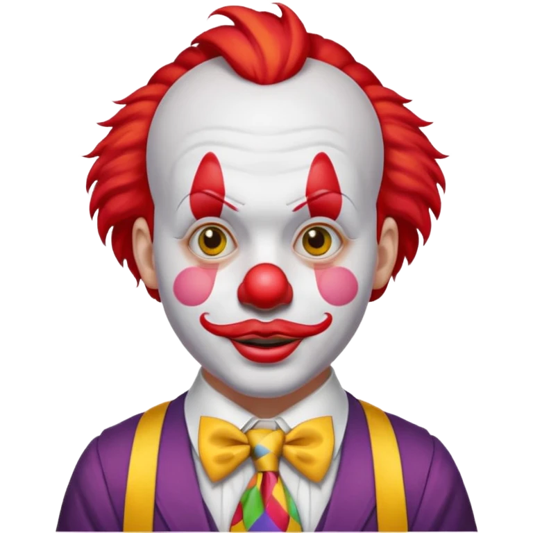 Clown with a tie emoji