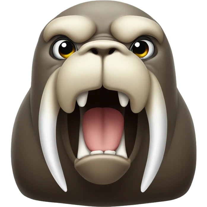Angry big tusk walrus emoji