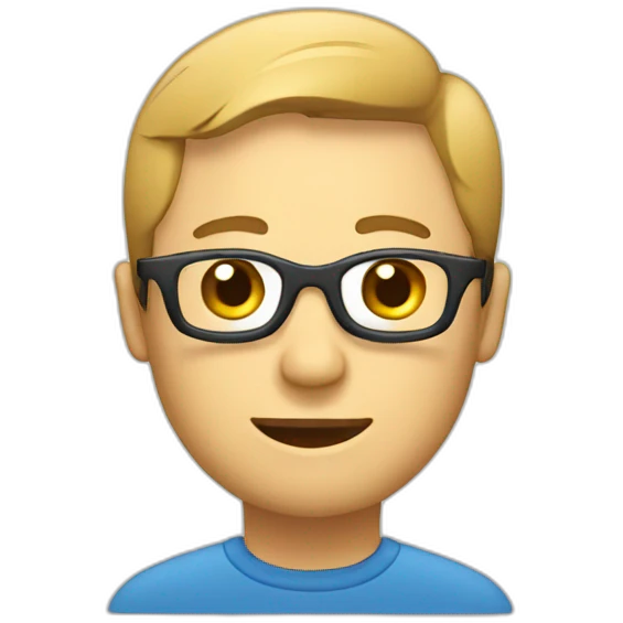 Man with graph emoji