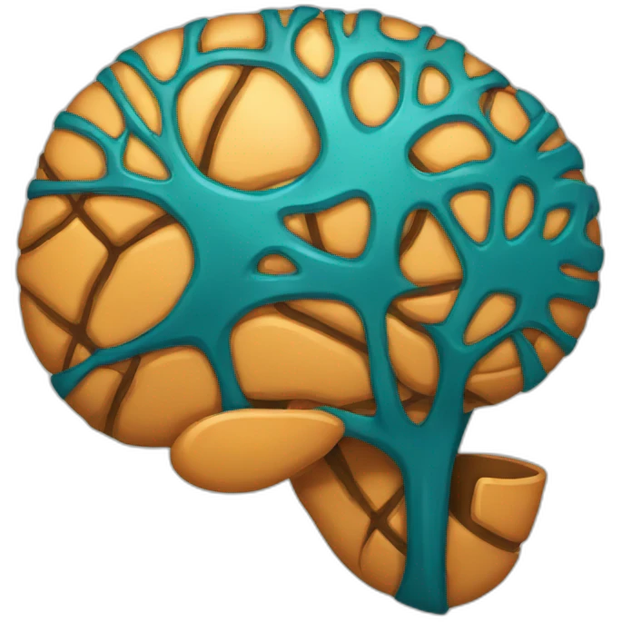 A brain basketball emoji