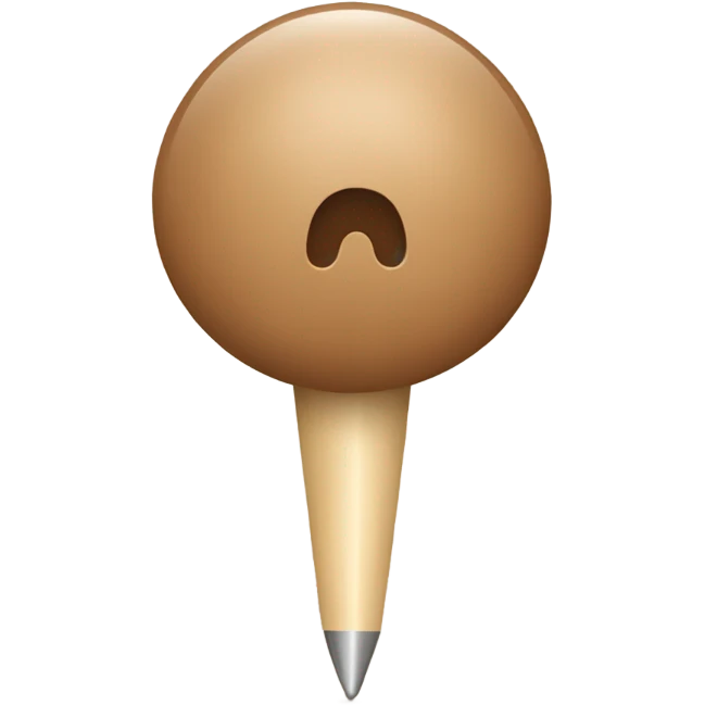 brown beige push pin emoji