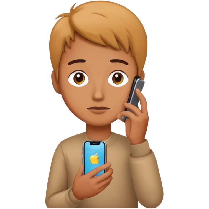 person thinking with iPhone emoji