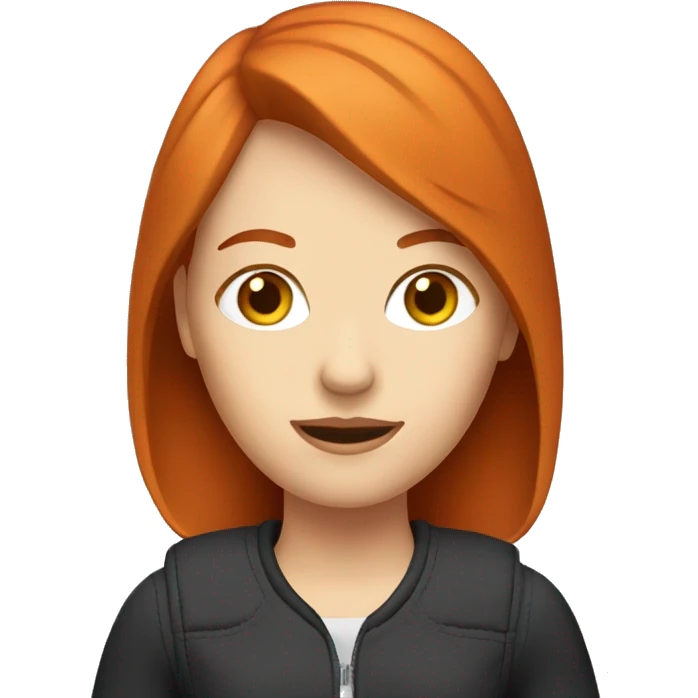 redhead girl driving car emoji
