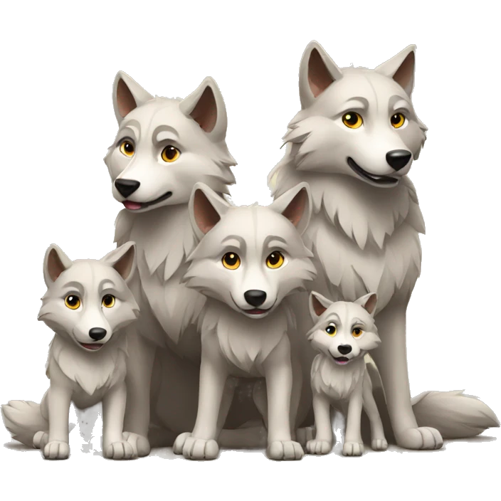 wolf family emoji