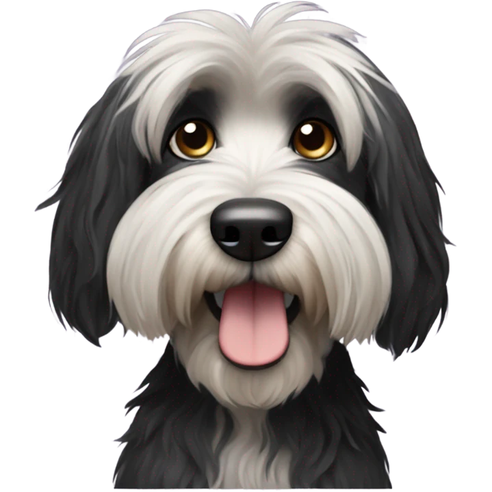 Black Tibetan terrier  emoji
