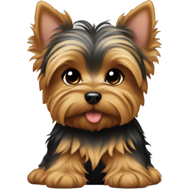 Yorkie puppy sitting emoji