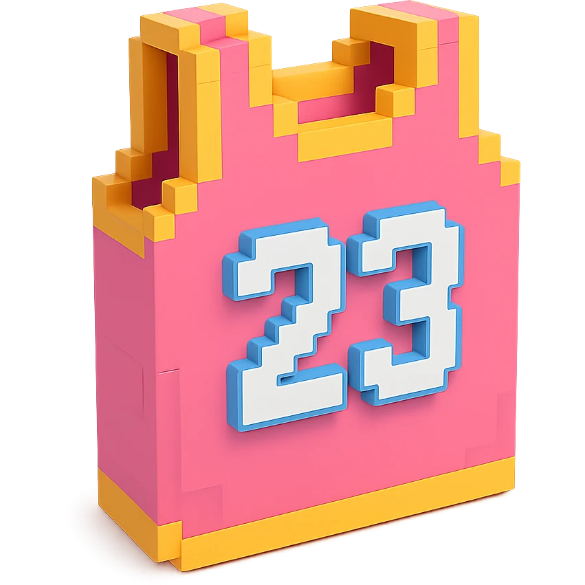 розовая баскетбольная майка с надписью "23", no background emoji