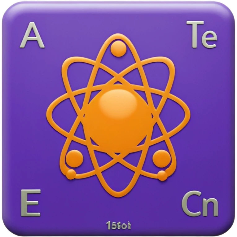 Generate 8 unique emoji-style icons representing chemical element tiles, atomic symbols, colorful science grid blocks, and laboratory chemistry themes. emoji