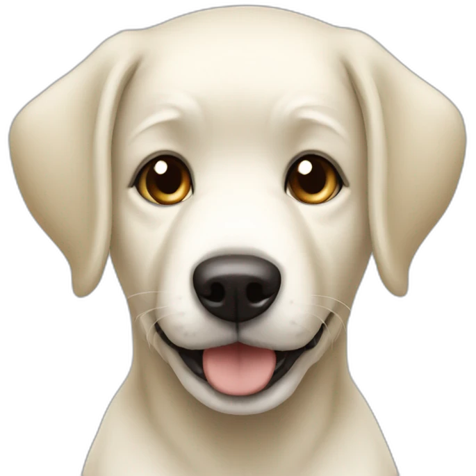 Brunette Girl blonde boy White dog emoji