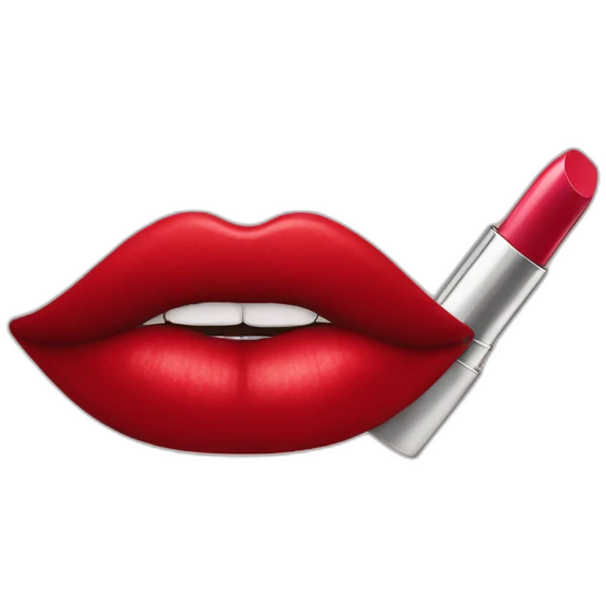 red lipstick emoji