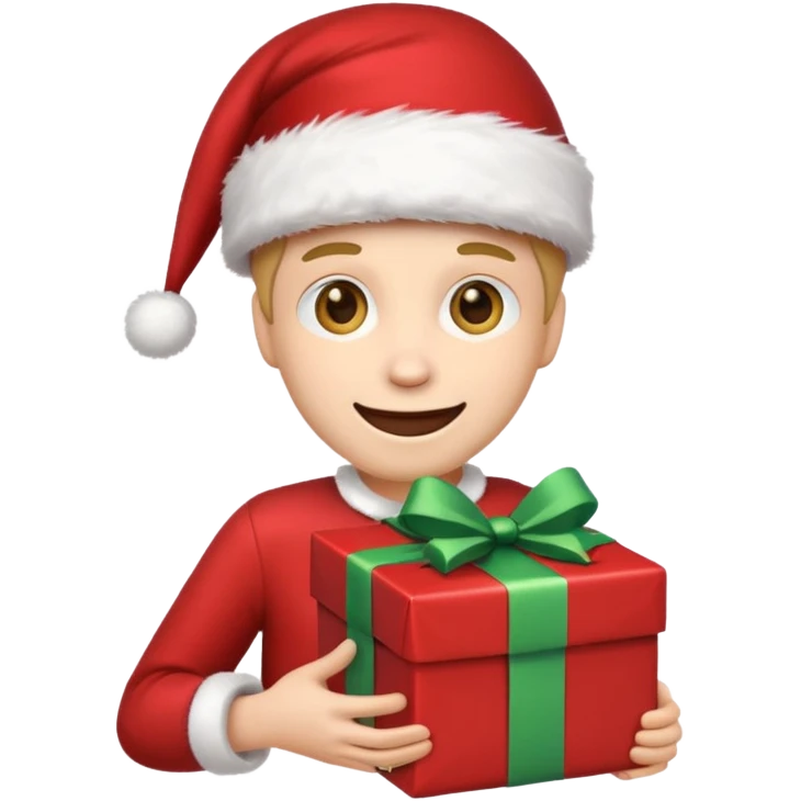 Laughing emoji with christmas emoji