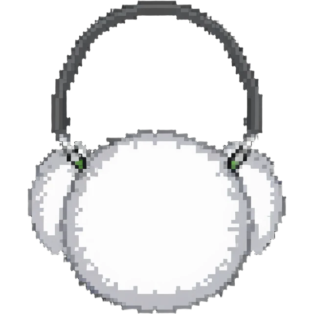 white fuzzy winter ear muffs emoji