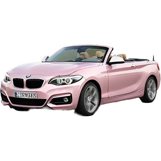 BMW2 series convertible pastel pink emoji