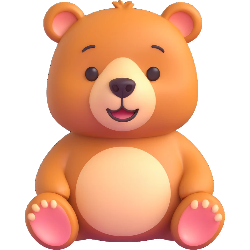 A cute blue bear emoji