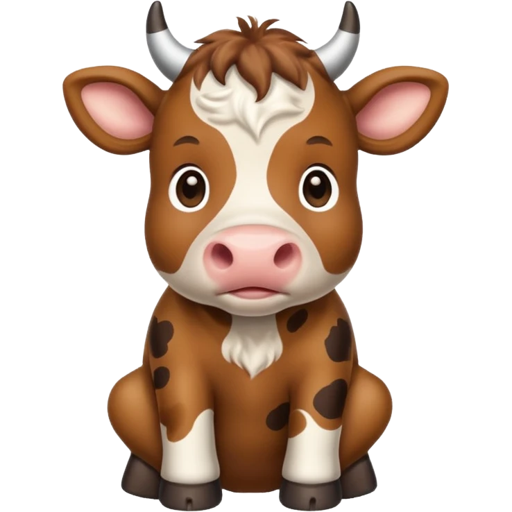 baby brown cow emoji