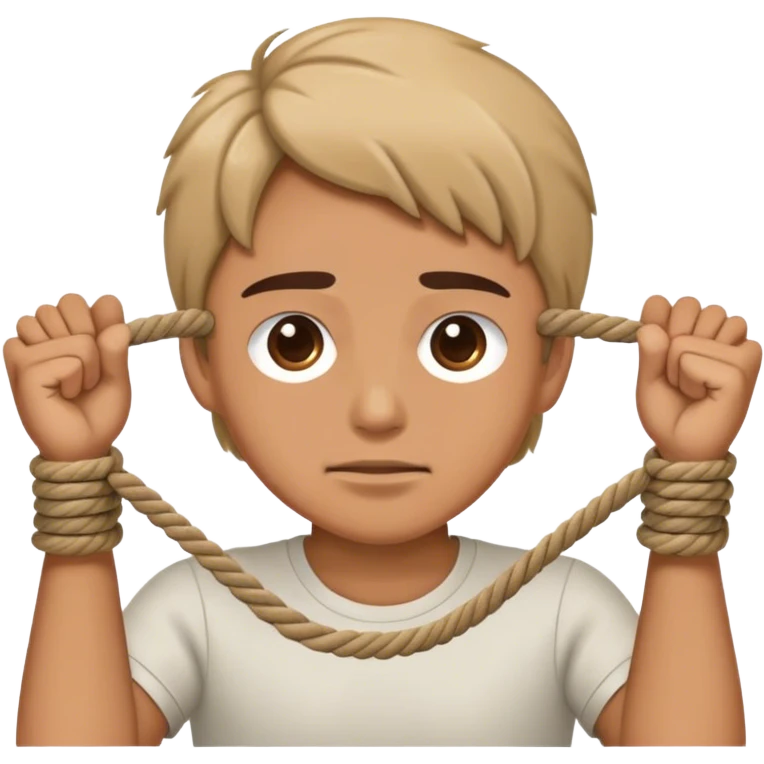 cable machine exercise pulling rope towards face with both hands emoji