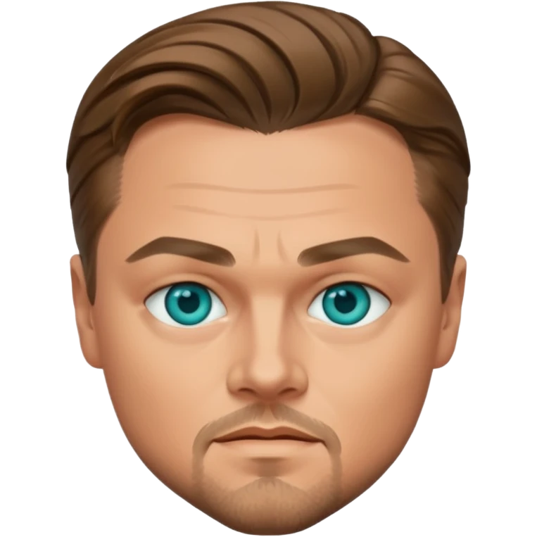 Leonardo DiCaprio with teal eyes emoji