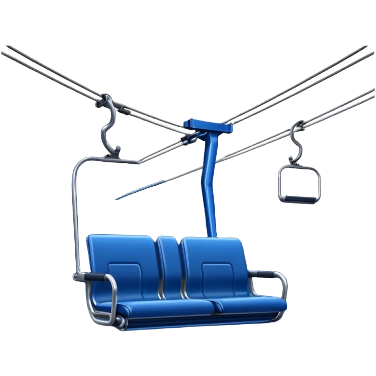 darkblue chairlift with the word: Lenk on it emoji