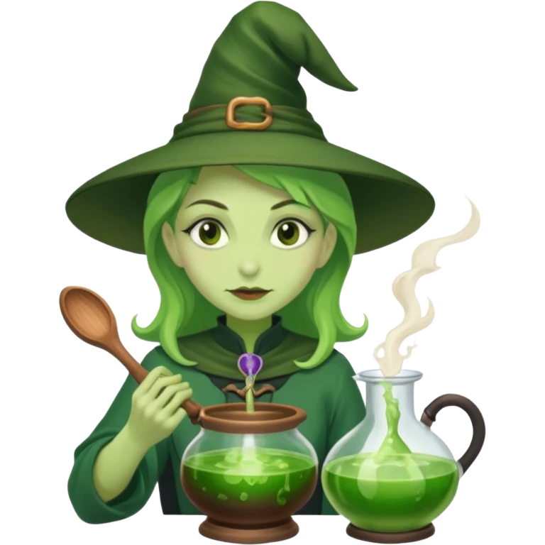 green witch cooking potion emoji