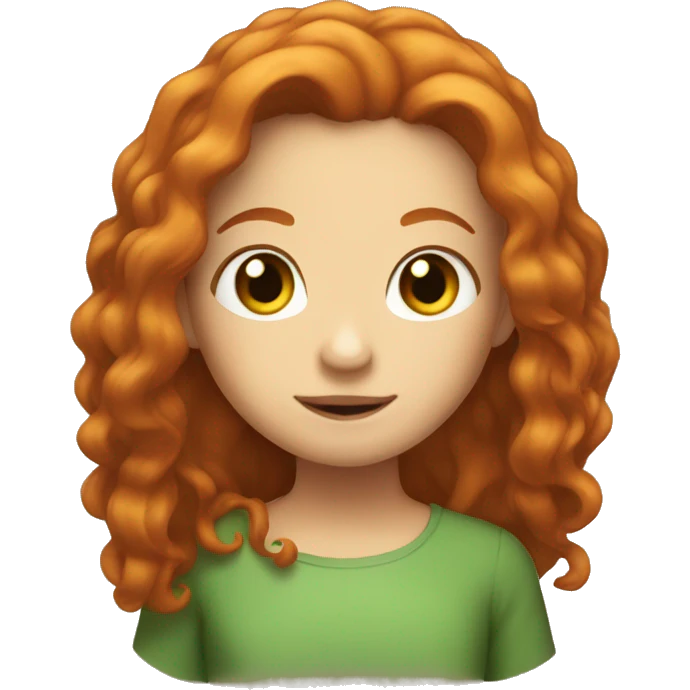 Ginger haired gir emoji