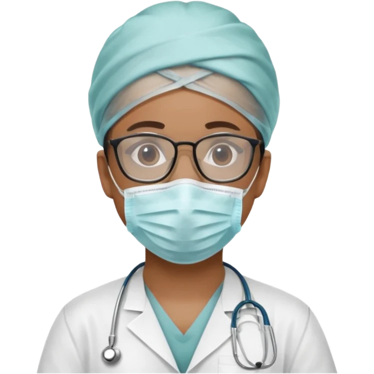 gözlüklü ameliyat doktoru emoji