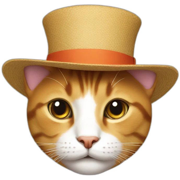 a cat in a hat emoji
