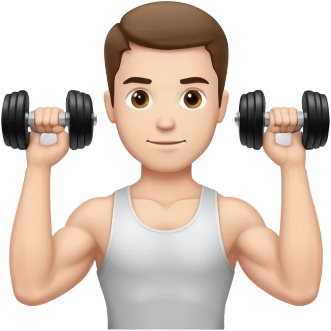 man holding dumbbells emoji
