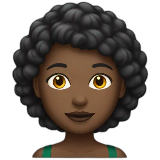 Une femme noire avec un maillot du Congo  emoji