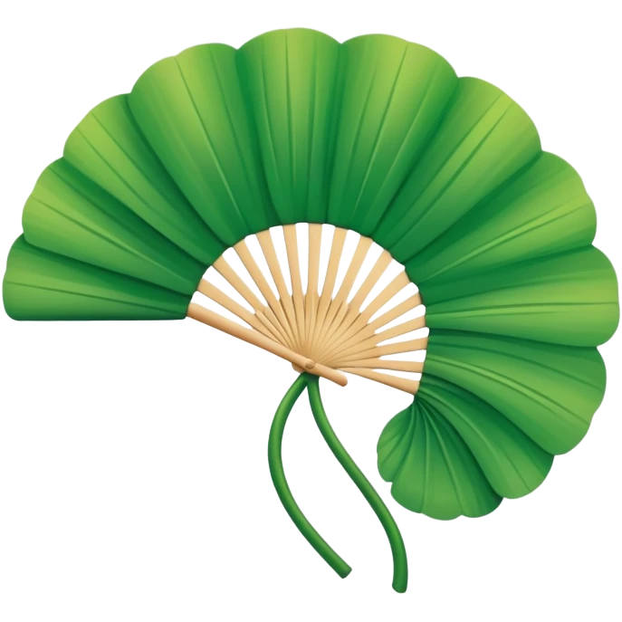 Éventail vert emoji