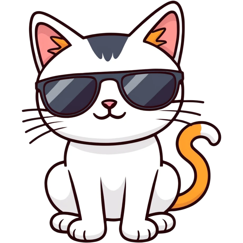 Cat with sunglasses emoji