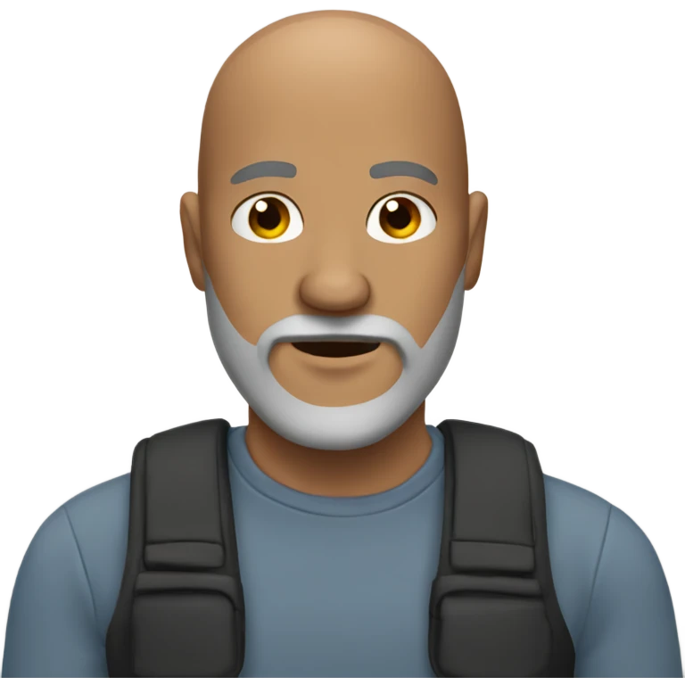 bald man with beard emoji