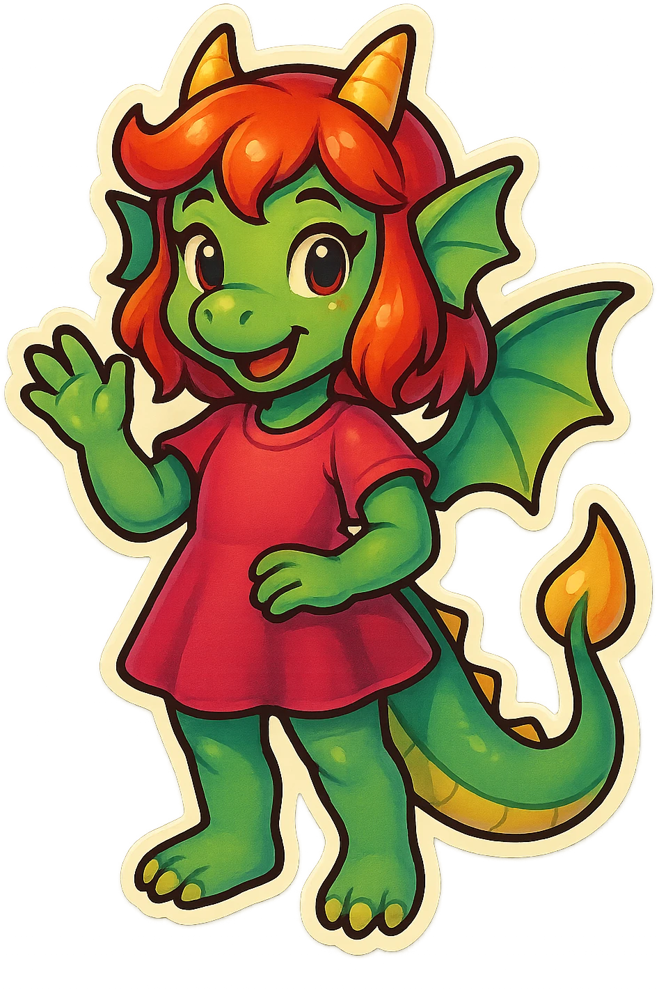 cute dragon girl emoji