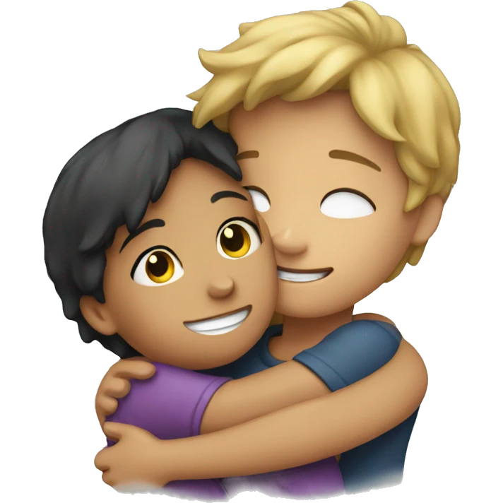 girl hugging boy emoji
