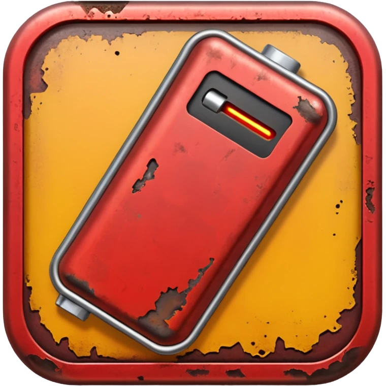 батарейка без  энергии , красная emoji