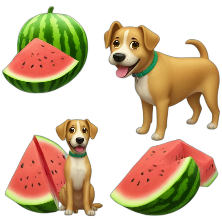 Dog asm watermelone emoji