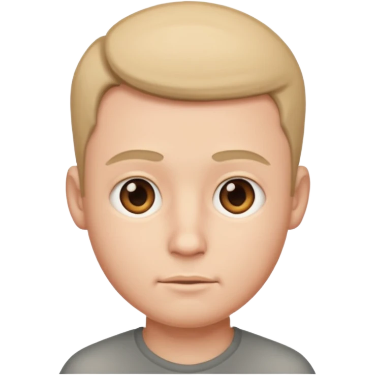 very big head and small body male emoji