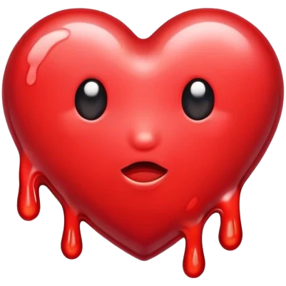 Melting heart emoji
