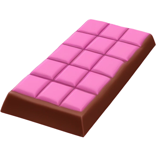 Pink chocolate bar emoji